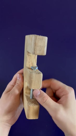 Wooden nail puzzle: How to get a nail out of a wooden block? Impossible nail, how does this trick work? #puzzle #wood #trick #nail #impossible | Rustic Relics