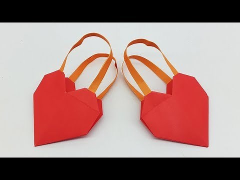 How to make a Paper Bag (Heart Bag) - Genius crafts idea to make in 5 minutes