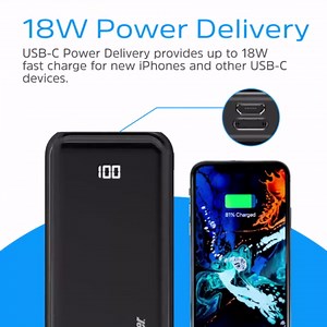 Energizer 10,000mAh Portable Charger 22.5W USB-A & 18W USB-C PD Fast Charging Power Bank with LCD Display, High-Capacity Battery Pack for iPhone 16/15/14/13/12 Series, Android Devices_UE10011PQ