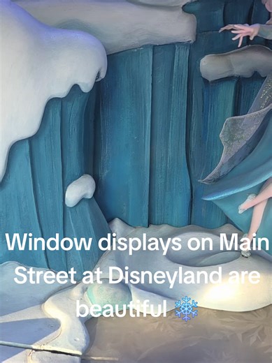 The window displays at Dinseyland on Main Street are beautiful#disneyland#frozen# #windowdisplay#disneyadult #disneytiktok