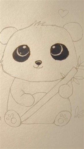 Panda Outline Drawing🐼 #youtubeshorts #viral #reelitfeelit #drawing #artwork #artist #fyp #trending