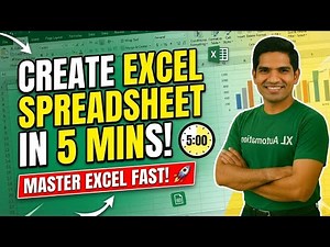 How to create a spreadsheet in excel in 5 minutes | excel for beginners