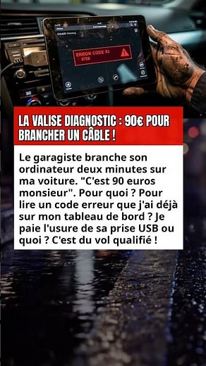 LA VALISE DIAGNOSTIC : 90€ POUR BRANCHER UN CÂBLE !