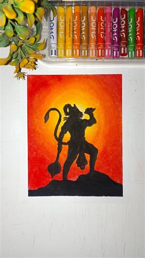 ‎🚩 Easy Lord Human Drawing | Oil Pastel Art Tutorial for Beginners #shorts