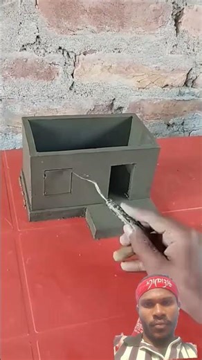Making a miniature mud house#clayhouse #mudhouse #craft🏠👀🙏