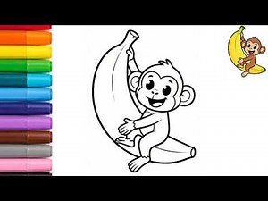 Easy Monkey Drawing Tutorial ✏️🐵