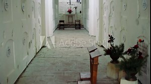 Crypt Inside the white cave of monastery