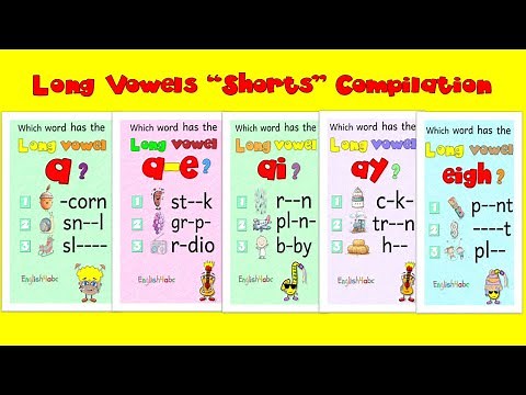 Long Vowels ā–a-e–ai–ay–eigh / Shorts Compilation / English4abc / Phonics Mix!