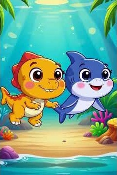 Baby T-Rex and Shark Underwater Adventure 🦖🐠