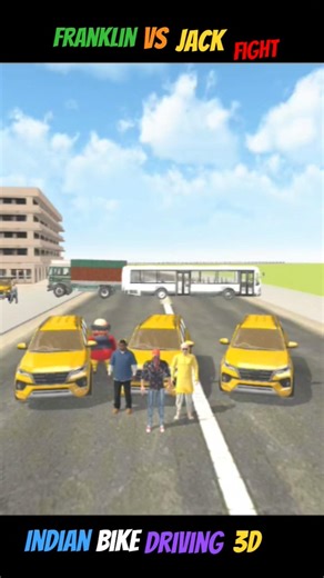 Franklin Vs Jack Ki Fight 🤣 in Indian bike driving 3d #gta #shorts