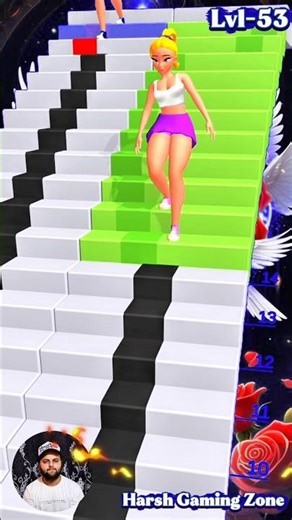 Down Stairs 3D Race Game (Lvl-53) #shorts #downstairs #gaming