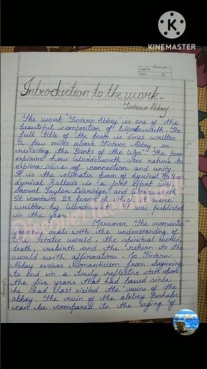 Hand written notes on Tintern Abbey #William_Wordsworth #Notes #pg #viral #shorts