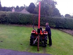 Post Knocker by Agri-Mech , compact tractor post banger