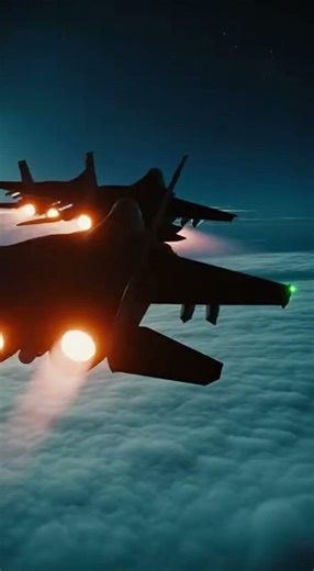 B-2 Bomber Escort & Missile Launch Above Clouds ✈️🔥 | Epic 4K Night Formation