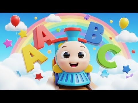 ABC Train Song 🚂 | Alphabet Song for Kids | Colorful Nursery Rhymes | Learn ABC Easy