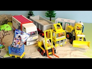 Bagger, LKWs & Trucks - Baustelle mit Playmobil Figures 70159 für Kinder - Vehicles for Kids