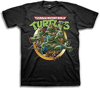 Amazon.com: Nickelodeon Camiseta Ninja Turtles Group para hombre, Negro - : Ropa, Zapatos y Joyería