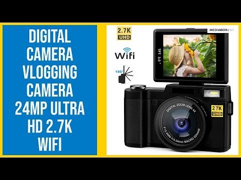 Digital Camera Vlogging Camera 24MP Ultra HD 2.7K WiFi YouTube
