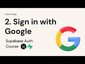2. How to add Google OAuth in Nextjs with Supabase | Server Component | Server Action | Google Login