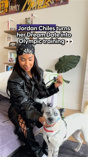 88K views · 1.3K reactions | Juniper was ready to train like an Olympian on her date with Jordan Chiles We’re pairing celebrities and rescue animals up for the cutest blind dates in our series Dodo Dream Date! In this episode, Jordan Chiles spends the afternoon with Juniper, a deaf pup looking for a forever home. From the mat to the mirrorball 睊—catch Jordan Chiles lighting up the stage on Dancing with the Stars every Tuesday on ABC and Disney+! | The Dodo | Facebook