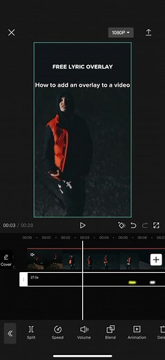 HOW TO ADD AN OVERLAY TO YOUR VIDEO 👀 TAKE NOTES #overlay #overlayedits #tutorial #edittutorial #lyricoverlay #overlaylyrics
