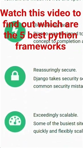 5 best python frameworks 2025. #programming #python #frameworks