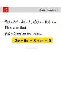 Condition for No Real Roots | Quadratic Equation Trick | Class 10 & 11 Maths