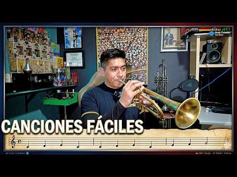 5 Canciones Fáciles de Trompeta 🎺 Aprende canciones #1 ✅