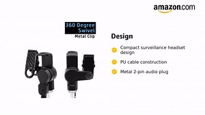 Earpiece Headset for Bearcom Radio BC10 BC20 BC90 BC95 BC120 BC130 BC250D Walkie Talkie 2-pin FBI Style Covert Acoustic Air Tube PTT