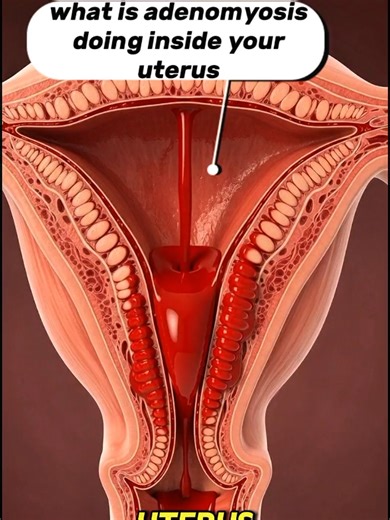 what is adenomyosis doing inside your uterusAdenomyosis is not just “bad period pain” — it’s a structural condition inside the uterus. This is what’s happening: 🔴 Endometrial tissue grows into the uterine muscle 🔴 This tissue bleeds internally every month with nowhere to drain 🔴 The uterus becomes enlarged, swollen, and tender 🔴 The muscle cannot contract properly — leading to heavy, prolonged bleeding 🔴 Pain becomes deep, constant, and more intense over time ⚠️ This is not normal period pa
