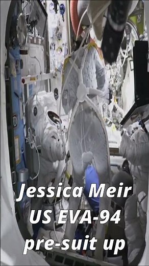 Astronaut Jessica Meir pre-suit up #shorts #astronaut #iss