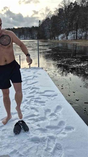 Braving the Cold with an Icy Winter Swim