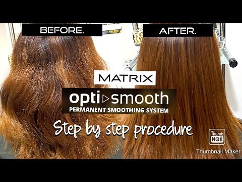 Permanent Hair straightening | Rebonding | Matrix | Coloured damaged hair