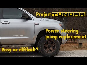 Tundra 5.7 Power Steering pump replacement (how to install remanufactured pump)