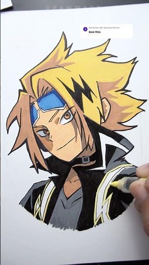 Drawing Denki Kaminari from My Hero Academia #denki #myheroacademia #denki