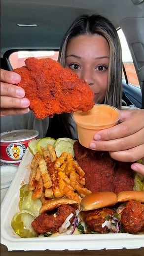 Dave's Hot Chicken Mozzarella Sticks 🧀 | Food ASMR Mukbang #shorts #daveshotchickenuk #asmr #mukbang