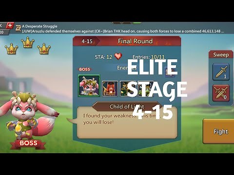 Lords mobile Elite stage 4-15 f2p|Final round Elite stage 4-15