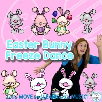 Easter Bunny Freeze Dance, Brain Break, Exercise, Movement Activity
