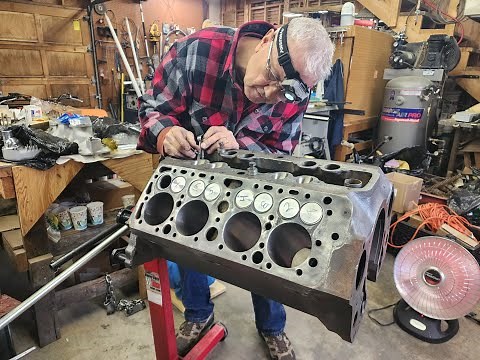 1950 mercury, Ford Flathead V8 rebuild, valve assembly and install @Ford