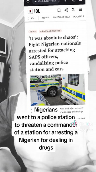 Nigerians went to a South African police station to threaten a commander of a station for arresting a Nigerian for dealing in drugs