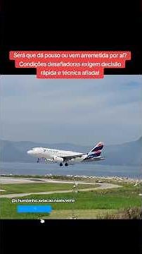 Breathtaking approach Santos Dumont Airport Airbus A319 with tailwind see tower pilot