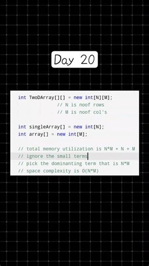 How to calculate space complexity with example #shorts