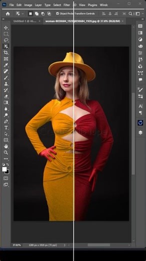 Changing Cloth Color in Seconds! 🔥 #PhotoshopMagic
