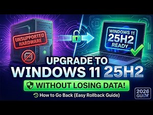 Upgrade Windows 10 to Windows 11 25H2 without Losing Data on Unsupported Hardware (2026)