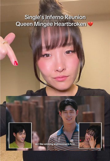 During Single’s Inferno Reunion we learn that Mingee and Seung-il weren’t end game. Chin up queen Mingee! 👸🏻 #singlesinferno #singlesinfernoreunion #mingee #seungil