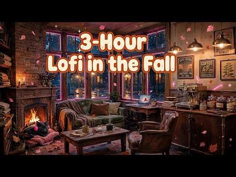 3-Hour Lofi in the Fall 🍂 | Cozy Café Beats to Study, Focus & Relax To