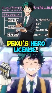 How Did Deku Get his Pro Hero License in MHA? #anime #manga #mha