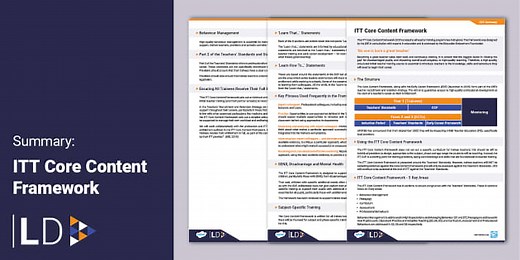 ITT Core Content Framework: A Summary