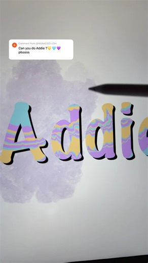 name series | addie💛🩵💜 | #shorts #procreate #digitalart #shortsviral #satisfying #art