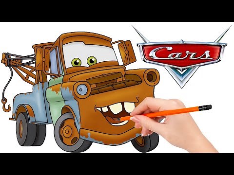 How to draw Tow Mater from Cars